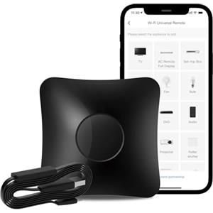 B BestCon RM4 Pro Telecomando universale IR BroadLink, hub tutto-in-uno, apprendimento del codice, TV, STB, climatizzazione, motore per tende compatibile con Alexa (solo Wi-Fi 2,4 GHz)