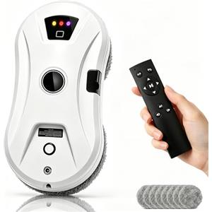 NamYoprce Robot lavavetri, Robot lavavetri finestre con funzione spray, tre modalità di pulizia, rilevamento dei bordi, navigazione intelligente, telecomando, aspirazione 5600 Pa, per superfici lisce