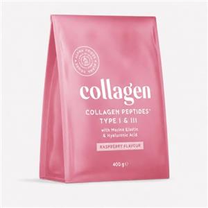 Alpha Foods Collagene in Polvere | Collagen Peptides Idrolizzato Puro con Acido Ialuronico | Integratore Collagene da Bere | Colageno Donna e Uomo | Lampone | 400g | Alpha Foods