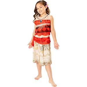Disney Costumi Vestito per Ragazze Moana Multicolore 7-8 anni