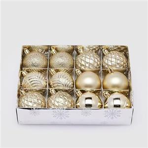 EDG Enzo De Gasperi Addobbo Natale Palla Decomix D 8 Cm Cf 12 Pz Gold