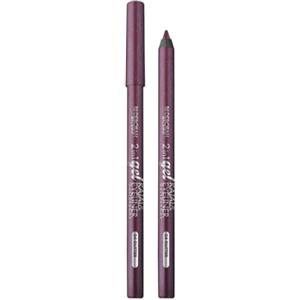 Deborah Milano - Matita Occhi 2 in 1 Gel Kajal e Eyeliner GLITTER, Waterproof fino a 24H, Lunga Durata, Dona uno Sguardo Intenso e Definito, 04 Burgundy