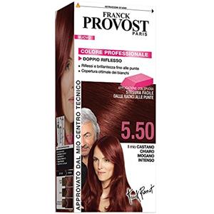 Franck Provost Colorazione Permanente Capelli, Tinta Copertura Ottima, Colore Professionale, 5.50 Castano Chiaro Mogano Intenso