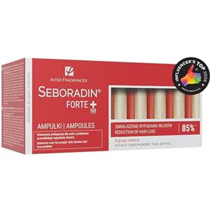 Seboradin FORTE Fiale Anticaduta Capelli di Donne e Uomini 14x5,5 ml | Siero per Cuoio Capelluto, Diradamento, Stempiatura e Post Parto, Vitamine B ed Estratti di Luppolo, Ginseng, Peperoncino