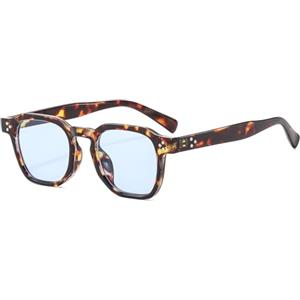 LJCZKA Vintage Occhiali da Sole Ottagonale da Uomo Donna Retro Occhiali da Sole Quadrati Occhiali Anni 80 con Protezione UV400