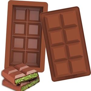 Kamehame Stampo per cioccolatini in silicone, 2 pezzi, 8 quadrati, in silicone