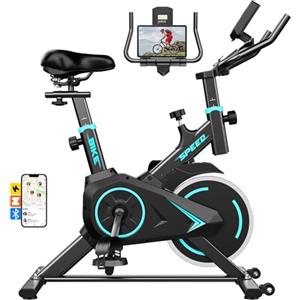Y-RAIN Cyclette da Casa con App, Ciclette Resistenza 0-100% Regolabile, Bicicletta da Appartamento Silenziosa, Design Ergonomico, Capacità 120 kg