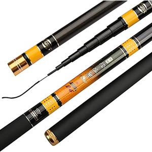 DawnDream Canna Da Pesca Fissa 3.6m /4.5m /5.4m /6.3m /7.4m /6.3m /7.2m Asta di canna da pesca in fibra di carbonio ad alta canna da pesca in fibra di carbonio asta della mano Super-Light Hard Telescopic Stick