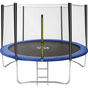 YM Trampolino Elastico per Bambini, Diametro 183/251/305/366, Kit Completo, per Giardino, Tappeto Sicuro con Protezione Bordi in Schiuma e Rete di Sicurezza, Tubi Telaio in Acciaio Zincato, Your Move