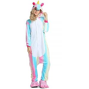 Kauson Unicorno Pigiama Kigurumi Animal Cartone Cosplay Carnival Costume OnesieTute Animato Costumi Pigiameria Regalo di Compleanno Festa Halloween Natale