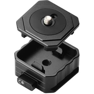 HSU Adattatore per montaggio fotocamera a sgancio rapido, piastra a sgancio rapido in metallo con vite da 1/4", sistema di sgancio rapido per fotocamere DSRL/Gimble/treppiedi/monopiede/testa a