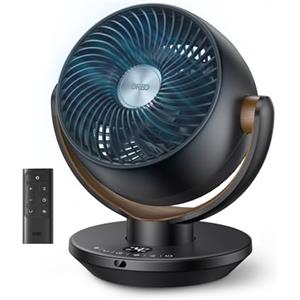 Dreo Ventilatore per camera da letto, ventilatore di circolazione dell'aria del computer con telecomando, ventilatori da tavolo da 11 pollici per tutta la stanza, flusso d'aria potente da 60 piedi,