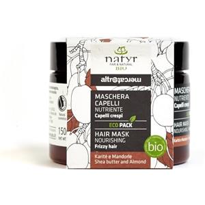 NATYR - Altromercato - Maschera capelli nutriente - capelli crespi - karitè e mandorle - bio- 150 ml