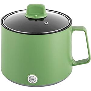 TuliperMood Pentola elettrica 1,7 l, mini Hot Pot Multi potenza 300 W, 600 W, in acciaio inox, antiaderente, per dormitorio, ufficio, viaggio, campeggio, 17 x 17 x 25 cm