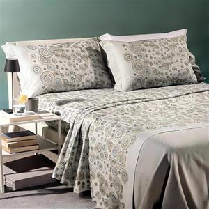 Caleffi Completo Lenzuola Matrimoniali in Cotone letto due piazze Art. Dea (Grigio)