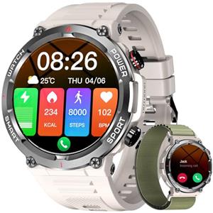 Blackview Smartwatch Uomo Donna, Orologio Intelligente Fitness con Chiamate Bluetooth,1.39" Militari Smart Watch Tracker Attività con 100 Modalità Sportive per Cardiofrequenzimetro,SpO2, Android iOS
