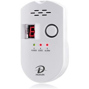 D MODUN - Rilevatore di Gas, Gas Naturale/GPL/Rilevatore Gas di Carbone, Plug-in Monitor di Fughe di Gas con Allarme Sonoro e Display digitale LED, Methane Propane Butano per Cucine, Garage e Camper