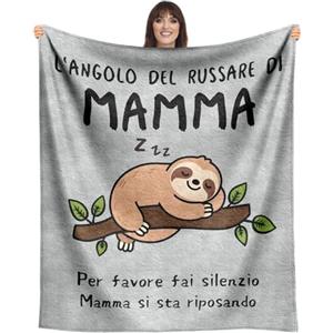 SDOES Regalo Mamma, Coperta Morbida 130 x 150 cm, Regali per Compleanno, Plaid Caldo, Idee Regalo per Festa della Mamma e Natale