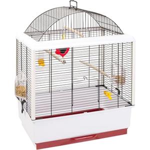 Ferplast Gabbia Voliera per Uccelli PALLADIO 3 Gabbia per Uccelli, Canarini, Bengalini, Cocorite, Inseparabili, in Metallo, Accessori inclusi Posatoi Mangiatoie Girevoli, 50 x 30 x h 64 cm.