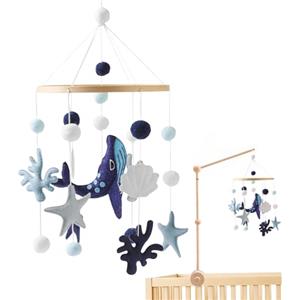 Generico Mobile Marino per Culla - Mobili Unisex a Tema Sottomarino,Giochi da Viaggio per Bambini Asilo Strollino Casa Lettino Scuola Materna Area Giochi