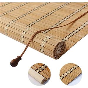 Jpquantrics Naturale Tenda a Rullo in Bambù per Esterno Interni 50x150 60x220 100x200 90x230 120x260 160x100cm Traspiranti Privacy Tapparelle Avvolgibili Bamboo Per Terrazze Giardini Verande Cucine(W50xH110cm)