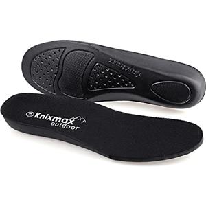 Knixmax Knixmanx - Solette da donna con supporto per fascite plantare, inserti per scarpe da uomo per piedi piatti, comode per escursionismo, passeggiate e corsa, colore: nero, UK8
