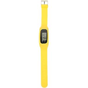 POPETPOP Braccialetto Contapassi in Silicone Giallo Schermo Chiaro e Facile da Usare, Pedometro Portatile Leggero per Camminare ed Esercizi All'aperto