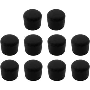 Tufgo Tappo terminale per canna da biliardino, 15,8 mm, copertura in plastica per macchina da calcio balilla, parte di ricambio nera per proteggere i bambini