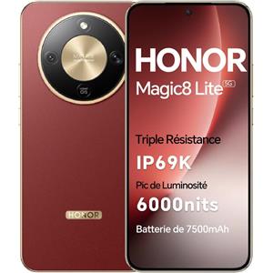 NONE Telefono - Smartphone HONOR Magic 8 Lite 5G, Versione EU, 8GB+256GB, 8GB+512GB, 7500mAh, Schermo AMOLED da 6,79