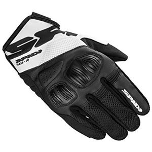 SPIDI, Flash-R Evo, Guanti Moto per Uomo, Protettivi e Resistenti, Guanti Moto Estivi Impermeabili e Antiscivolo, con Touchscreen Capacitivo, Peso Medio 0, 1 kg, Colore Nero e Bianco, Taglia XL