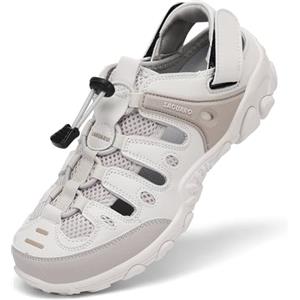 SAGUARO Sandali Trekking Donna Leggeri Traspiranti, Beige 41