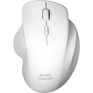 Mars Gaming MMWERGOW, Mouse Ergonomico Senza fili per PS4/PS5/XBOX/PC/Mac, Bianco