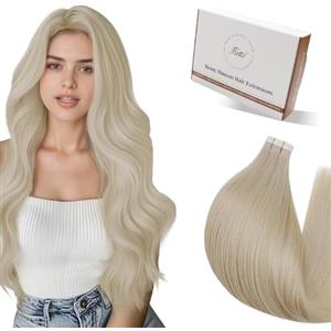 Hetto Extension Capelli Veri Biadesivo Biondo Platino 30cm 20pz 30g