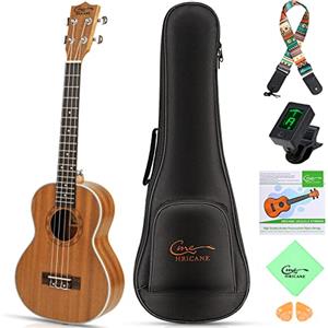 Hricane Ukulele Soprano Professionale Opaco Kit Ukulele con Busta Grosso E altri Accessori (21 Pollici)