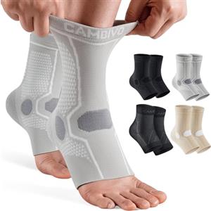 CAMBIVO Cavigliera Sportiva per Distorsione, Cavigliera Ortopedica, Fascia Elastica Caviglia con Graduata Compressione, Tutore Caviglia per Sport, Fascite Plantare, Tendinite di Achille e Artrite