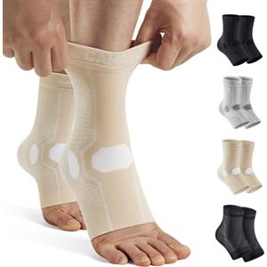 CAMBIVO Cavigliera Sportiva per Distorsione, Cavigliera Ortopedica, Fascia Elastica Caviglia con Graduata Compressione, Tutore Caviglia per Sport, Fascite Plantare, Tendinite di Achille e Artrite