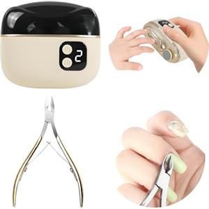 LAKPYN Set tagliaunghie elettrico, include un tagliaunghie automatico 2 in 1, forbici per cuticole di precisione, ideale per tutte le vostre esigenze di cura delle unghie