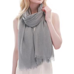 RIIQIICHY Sciarpa Grigio Foulard Donna Pashmina Scialle Stola Elegante Cerimonia Invernale Primaverile Leggera Morbide Lunga Autunnale Estiva