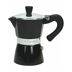 Tognana Coffee Star Black, Caffettiera Moka, 2 Tazze, Alluminio, Nero