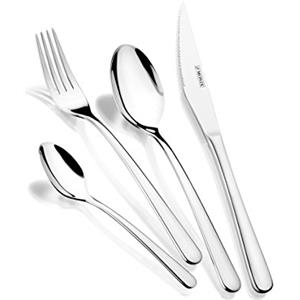 MONIX Pisa | Set di posate di 24 pezzi con coltello da bistecca