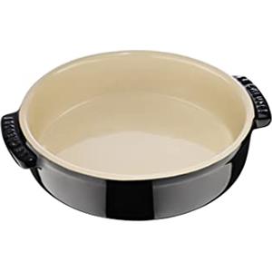 Le Creuset Pirofila per aperitivo in gres vetrificato, Rotonda, 450 ml, diameter 14 cm, Nero Lucido, 72102141400001