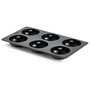 Lékué Stampo donut in silicona, 6 cavità, colore: Nero