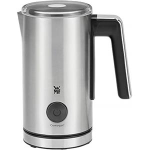 WMF Montalatte elettrico Stelio (5 watt, 15-25 ml, rivestimento antiaderente, wireless, per schiuma di latte calda e fredda, cioccolata calda) cromargan opaco/argento