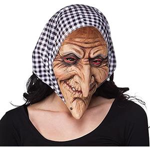 Boland - 97508 - Maschera in lattice da strega con cappuccio, per adulti, maschera per costumi di carnevale, accessorio per costume, carnevale o halloween, accessorio per costume da favola