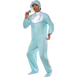 Smiffys Costume da neonato che gioca, blu con berretto e bavaglio Halloween