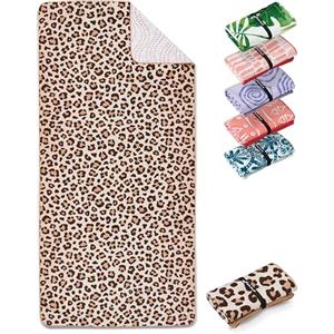 Fit-Flip Telo Mare microfibra - leggero, fine e ad asciugatura rapida - asciugamano microfibra grande - teli antisabbia da spiaggia - 100% riciclato - Leo 160x90cm