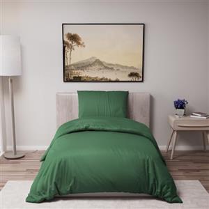 Dreamzie Copripiumino Singolo 140x200 cm con 1 Federe 65x65 cm - Verde - Set Copripiumino Singolo 140x200