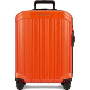 PIQUADRO - Trolley da Cabina Rigido - 4 ruote - in Policarbonato - Unisex - 40.0 x 55.0 x 23.0 (cm) - Colore Arancione
