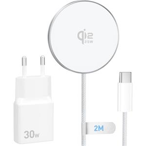 WIDAQUO 25W Caricatore Wireless per Magsafe per iPhone 17 16 Pro Max, 2M
