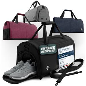 bemaxx Borsone Palestra Uomo Donna Borsa da Viaggio con Scomparto Scarpe e Bagnato | Borsa Sportiva da Allenamento Nuoto Fitness Gym Training Sacca Tracolla Bagaglio a Mano Duffel Bag | 30 L, Nero